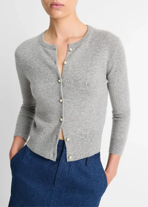 cashmere blend women cardigan for a luxurious feelPearl-Button Wool-Blend Cardigan