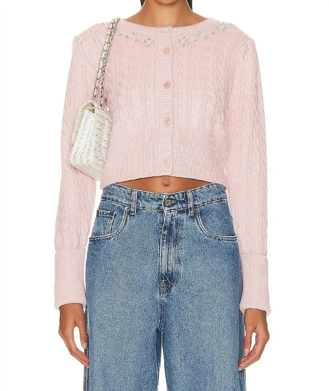 lightweight women cardigan for spring and fallRumi Cardigan In Rose Dust
