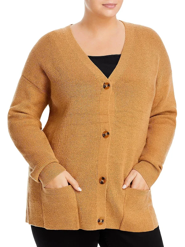 cable knit women cardigan with intricate patternsTomasa Womens Ribbed V-Neck Cardigan Sweater