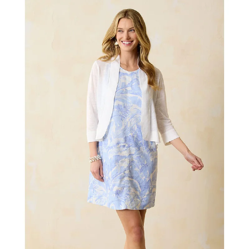 ribbed women cardigan with a classic textureTommy Bahama Women's Lea Open Cardigan Cardigan - White*