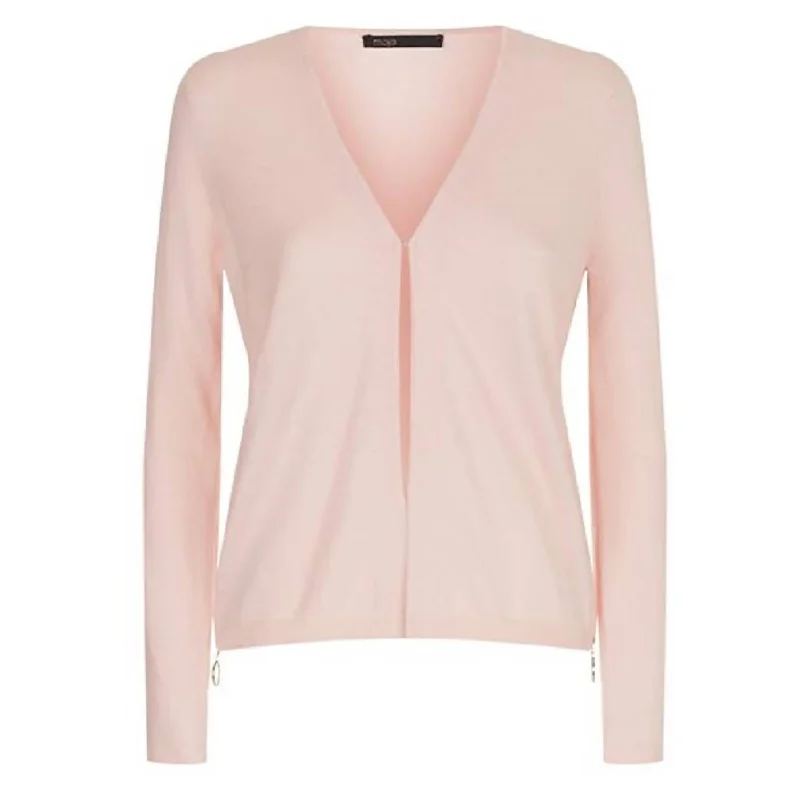 cashmere blend women cardigan for a luxurious feelWomen Side Zip Cardigan Sweater In Pink