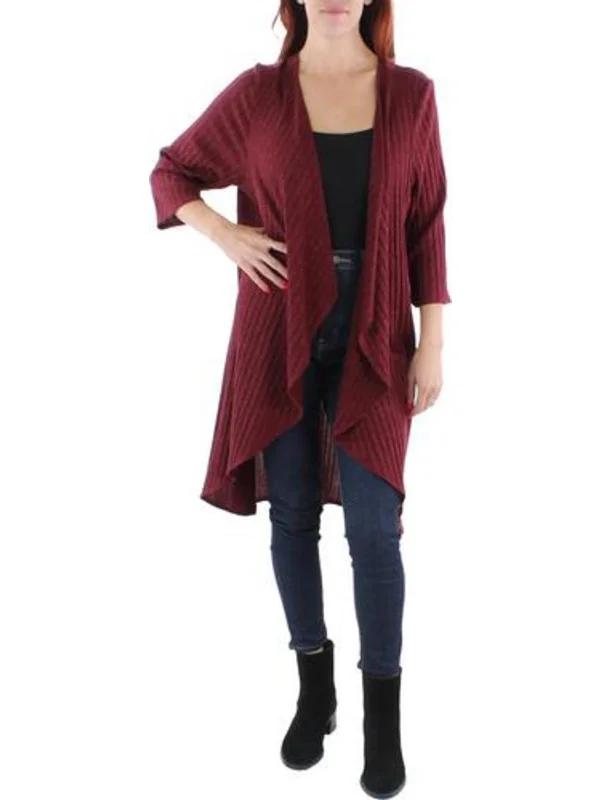 ribbed women cardigan with a classic textureWomens Knit Metallic Cardigan Sweater