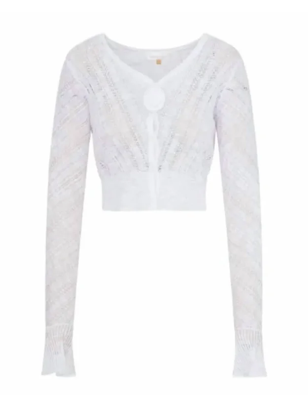 open front women cardigan for easy stylingWomen's Luz Cardigan In White