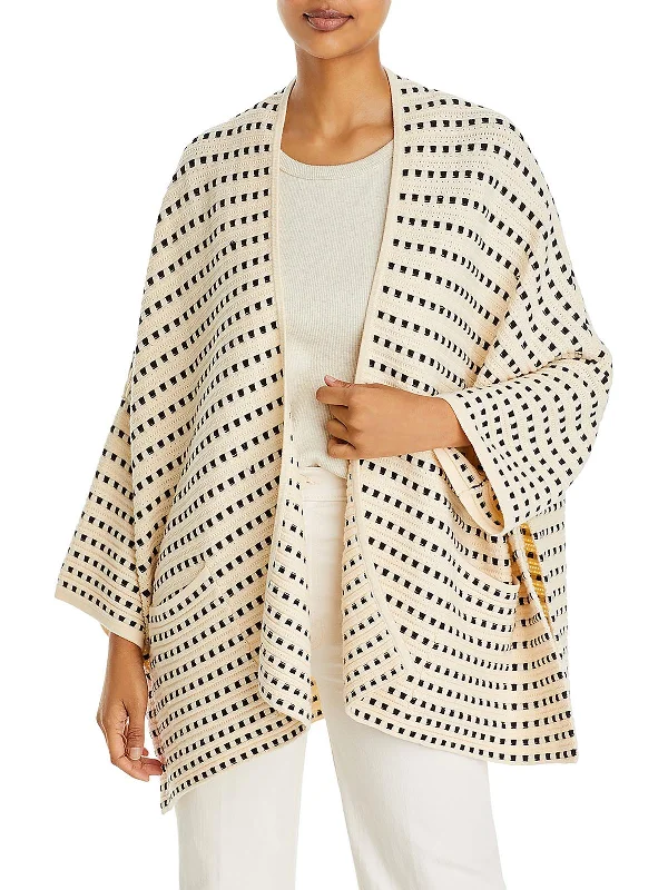 Womens Open Front Poncho Cardigan Sweater