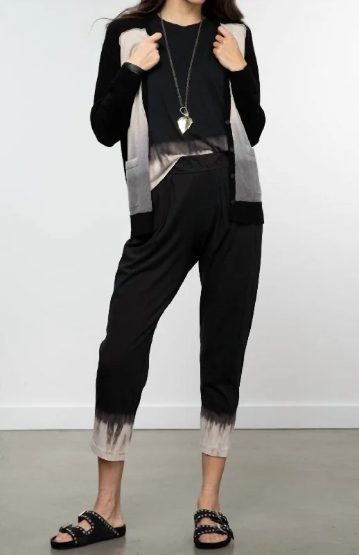 color block women cardigan with bold huesColor Block Cardigan In Fog Horizon