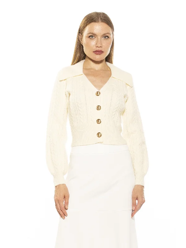v neck women cardigan to elongate the necklineHazel Cardigan