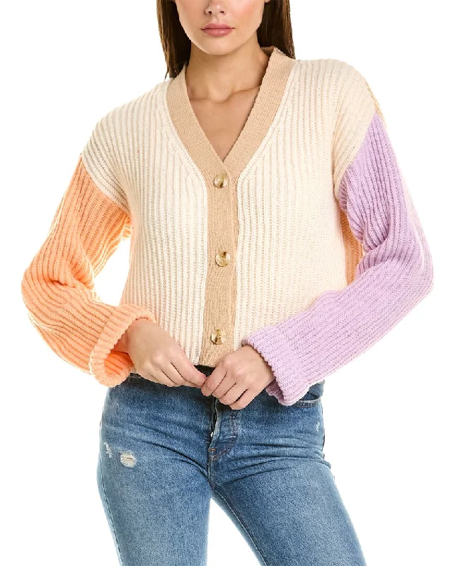 open front women cardigan for easy stylingIsla Ciel Colorblock Cardigan