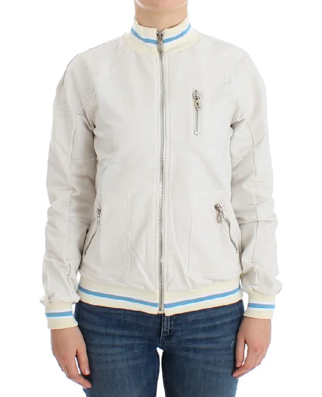 maternity women cardigan for expecting momsJohn Galliano  Mock Zip Cardigan Sweatshirt Women's Sweater