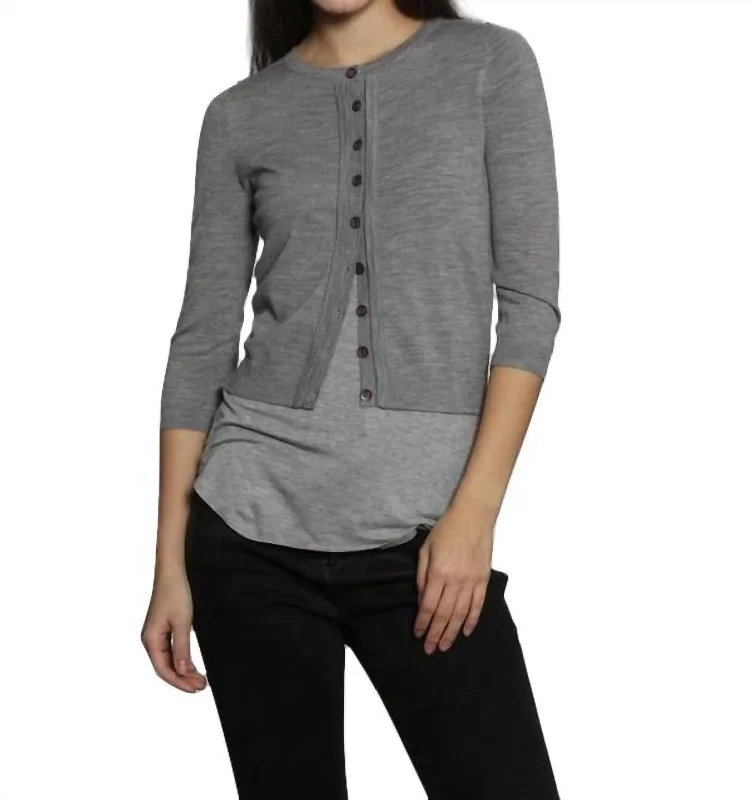 oversized women cardigan for a trendy and cozy lookMerino Dress Cardigan In Grey