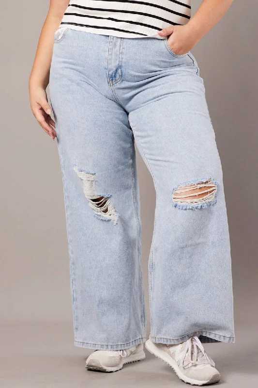 Denim Baggy Jeans High Rise