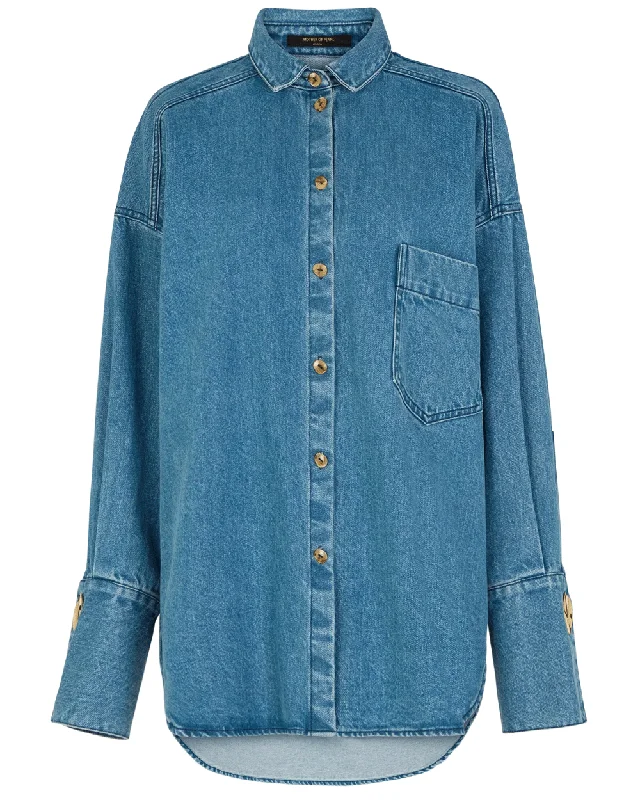 Mid Wash Blue Fenella Denim Shirt