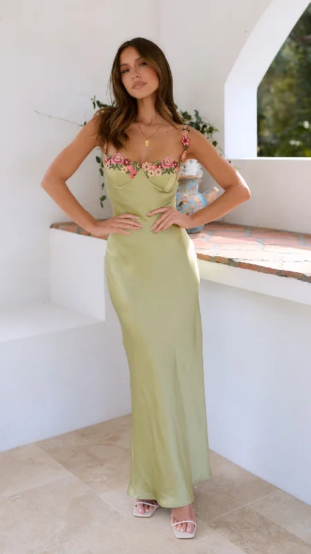 Aurora Maxi Dress - Lime