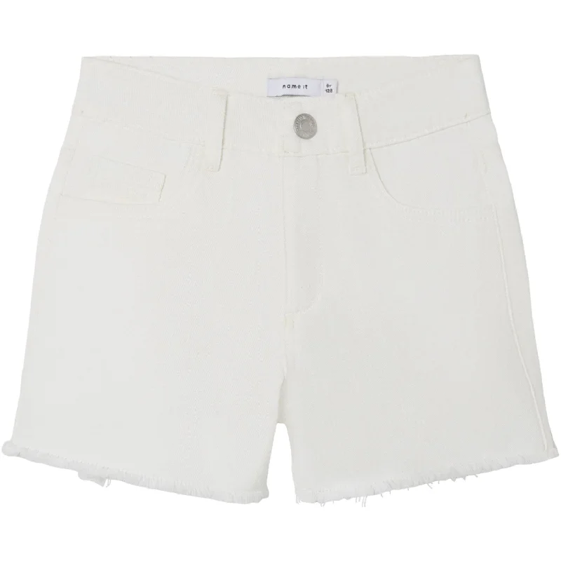 Name It Bright White Rose Mom Twill Shorts