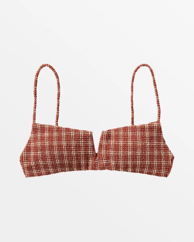 Prepped V-Wire Bralette Bikini Top - Hot Sauce